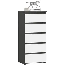 akord furniture factory Kommode AKORD CL5 40 x 92 x 35 cm Graphitgrau / Weiß