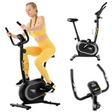 TREX SPORT Heimtrainer Fahrrad TX-450MB FLEXO | Hometrainer Fahrrad |Pulssensoren, extrem leises Magnetbremssystem mit 10 Widerstandsstufen, 8 Sitzhöhen, 120 kg belastbar (BLACK NIGHT)