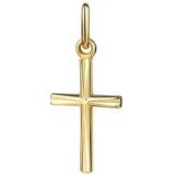 JEVELION Kreuzanhänger kleiner Kreuz Anhänger 333 Gold (Goldkreuz, für Damen), Goldenes Kreuz - Made in Germany