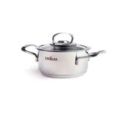 Excelsa Kasserolle mit Deckel Jazz Cook Stahl 25x17,5x10,5 cm Silber
