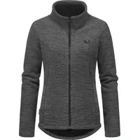 Ragwear Damen, weiche Strickjacke Übergangsjacke mit Teddy-Fleece und Stehkragen