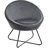 Tectake tectake® Cocktailsessel, gepolstert, mit Bouclé- oder Samtbezug,