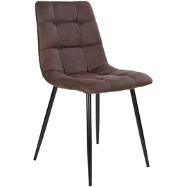VCM ebuy24 Esszimmerstuhl Midde Braun, Holzwerkstoff, 1-Sitzer, 44x86x55 cm, Esszimmer, Stühle, Esszimmerstühle, Vierfußstühle