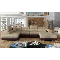 JVmoebel Ecksofa, Made in Europa beige|braun