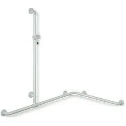 HEWI Duschhandlauf mit verschiebbarer Brausehalterstange Serie 801 1185x762mm reinweiß 801.35.300 99