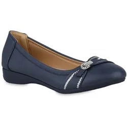 Damen Sportliche Ballerinas in Dunkelblau