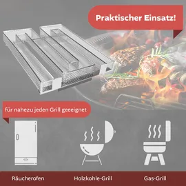 Lemodo Kaltrauchgenerator 5 cm Edelstahl silber