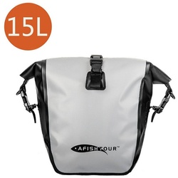 XDeer Gepäckträgertasche 15L/25 Fahrradtaschen Gepäckträgertasche Wasserdicht, Fahrradtaschen Rucksack für Gepäckträger grau