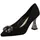 LAURA VITA Misstyl by, Damen Pumps Myriano 02 in Schwarz mit Brosche funkelt und Absatz Glitzer. schwarz Gr. 36 - 36 EU