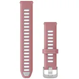 Garmin Forerunner 265S, Schnell-Wechsel 18mm Silikon Armband Rosa/Steinweiß