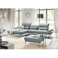 Candy Ecksofa 3C CANDY "Mallow Designsofa mit Komfortfunktionen, modern und bequem, L-Form", grün (mint), B:318cm H:83cm T:220cm, 100% Polyester, Sofas, Ecksofa, Verstellbare Armlehne und Kopfteil, manuelle Sitztiefenverstellung