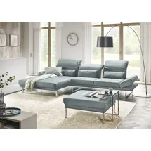 Candy Ecksofa 3C CANDY "Mallow Designsofa mit Komfortfunktionen, modern und bequem, L-Form", grün (mint), B:318cm H:83cm T:220cm, 100% Polyester, Sofas, Ecksofa, Verstellbare Armlehne und Kopfteil, manuelle Sitztiefenverstellung