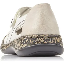 Rieker Damen Geschlossene Ballerinas, Weiß 39