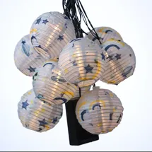MARELIDA Lichterkette Solar blau 4,5 m 10-flammig