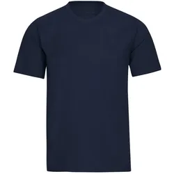 T-Shirt TRIGEMA "TRIGEMA T-Shirt DELUXE Baumwolle", Herren, Gr. 4XL, blau (navy), 100% Baumwolle, Basic, Kurzarm, Shirts