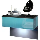 Vladon Nachtschrank Sleep 60 x 46 x 35 cm Blau/Petrol