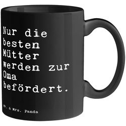 Mr. & Mrs. Panda Tasse Nur die besten Mütter… – Schwarz – Geschenk, Oma, Kaffeebecher, Kaf, Keramik Schwarz schwarz