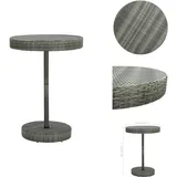 Gartentisch Grau 75,5x106 cm Poly Rattan - Gartentisch - Polyrattan Tisch - Outdoor Tisch - Esszimmerset - Balkonmöbeln