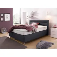 Westfalia Schlafkomfort Boxspringbett, wahlweise mit LED-Beleuchtung, grau