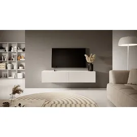 Selsey TV-Lowboard Veldio Weiß, mit gefräster Front, 140 cm breit - Weiß