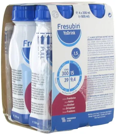 Fresubin Yodrink Himbeere Trinkflaschen 4x200ml