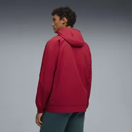 Puma Trainingsjacke "Marokko PUMATECH Gewebte Jacke Herren", Herren, Gr. S, schwarz crimson victory gold rot beige, Obermaterial: 100% Elastomultiester. Taschenfutter: 100% Polyester, Jacken Trainingsjacke