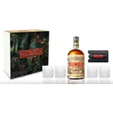 Don Papa Geschenkset Rum 7 Jahre 0,7l (40% Vol) + 4 Tumbler Glas + Handyhalterung - 700 ml