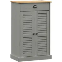 VidaXL Schuhschrank VIGO Grau 60x35x96 cm Massivholz Kiefer