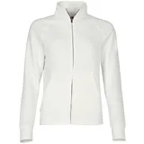 FRUIT OF THE LOOM LADIES PREMIUM SWEAT JACKET - Damen Sweatjacke mit Stehkragen und zwei Vordertaschen, weiß, M