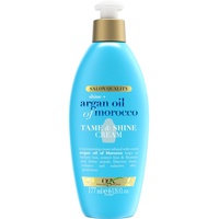 OGX Argan Oil of Morroco Tame & Shine Cream (177 ml), pflegende Feuchtigkeitscreme für die Haare, Haarpflege Creme mit besonders reichhaltigem Arganöl & Seidenproteinen