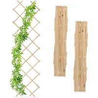 Relaxdays Rankgitter ausziehbar, 3er Set, Rankhilfe Kletterpflanzen, 180x60 cm,