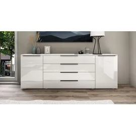 borchardt Möbel Tom 200 x 72 x 35 cm Weiß hochglanz