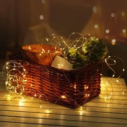 Modee | Weihnachtsbeleuchtung LED-Lichterkette | 10m | 100 Lichter | IP44 | Warmweißes Licht