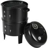 Randaco 3 In 1 Smoker Räuchertonne  Ø 40 Cm Räucherofen Holzkohlegrill Räuchergrill Bbq Grilltonne
