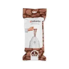 Brabantia Müllsäcke 40-45 Liter, mit Zugband, weiß, 20 Stück