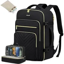 luxuskollektion Handgepäck Rucksack 50L Laptop Damen Schwarz