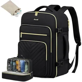 luxuskollektion Handgepäck Rucksack 50L Laptop Damen Schwarz