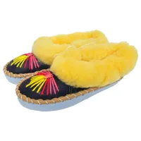 LAMMFELL Warme HAUSSCHUHE Mokassin Gr.39 NEU, Handarbeit Schaffell/-leder - verschiedene Muster Farben (Kombi*10, 39, EU Schuhgrößensystem, Erwachsene, Damen, Numerisch, M, 39) - 39 EU