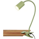 Briloner Fleks Schreibtischlampe, Schwenkbar, Klemmbar, Steckerbetrieb, Warmweißes Licht, Grün, 40 x 10 x 6 cm - Grün