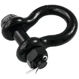 Safetex Schäkel 16 mm Schwarz mit Bolzen, Mutter, Splint