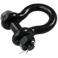Safetex Schäkel 16 mm Schwarz mit Bolzen, Mutter, Splint