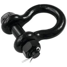 Safetex Schäkel 16 mm Schwarz mit Bolzen, Mutter, Splint