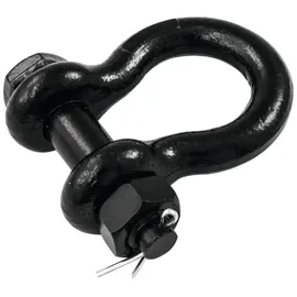 Safetex Schäkel 16 mm Schwarz mit Bolzen, Mutter, Splint