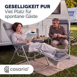 CASARIA Liegestuhl 60 x 110,5 x 118 cm grau klappbar 2 St.