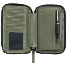 LEONHARD HEYDEN Den Haag Handytasche Leder Olive