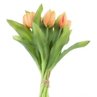Mucplants künstliche Tulpen Tulpenbündel mit 4 Tulpen und 3