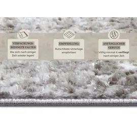 HANSE HOME Style grau (grau,beige), B:200cm H:13mm L:280cm, Polyester, Teppiche, Teppich, Vintage, Kurzflor, Orient Optik, pflegeleicht, robust, glänzend