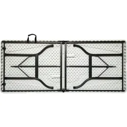 METRO Professional Outdoor Banketttisch Pamua, Stahl/HDPE, 180 x 75 x 73 cm, klappbar, wasserabweisend, weiß