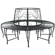 vidaXL Baumbank Ø 160 x 89 cm Schwarz