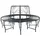 vidaXL Baumbank Ø 160 x 89 cm Schwarz